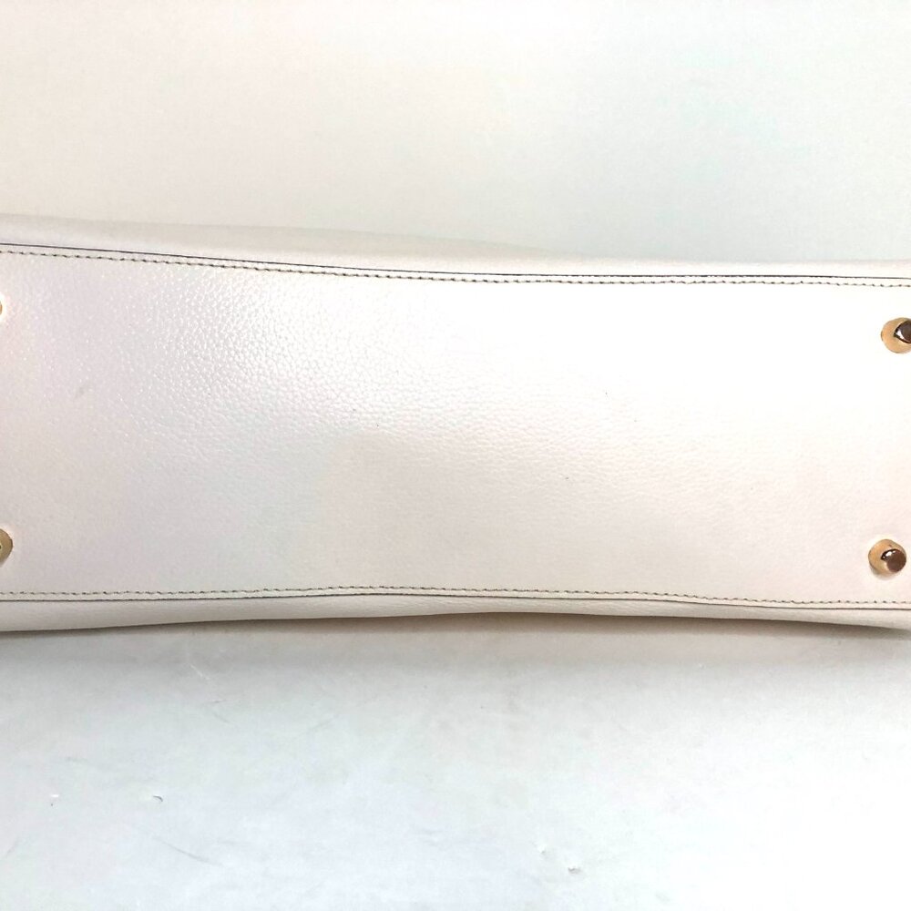 Coach Tatum Large Leather Carryall Tote Shoulder Bag Chalk (Cream) AUTHENTICATED - Picture 11 of 16